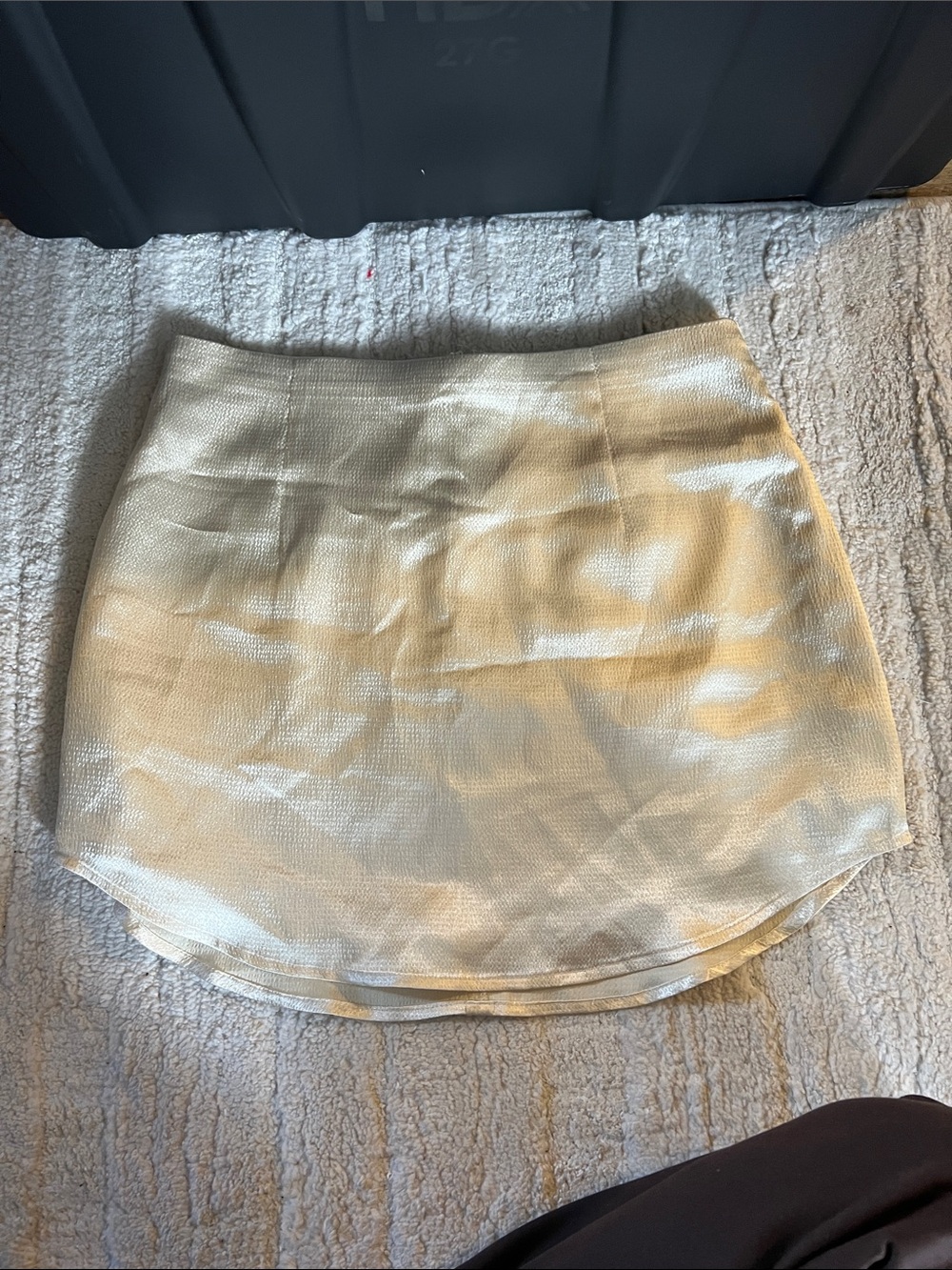 Forever 21 Shimmery Gold Mini Skirt